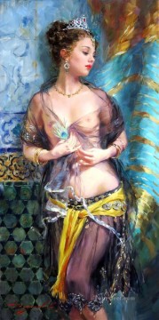 Desnudo Painting - Odalisca a la plume Impresionista desnuda